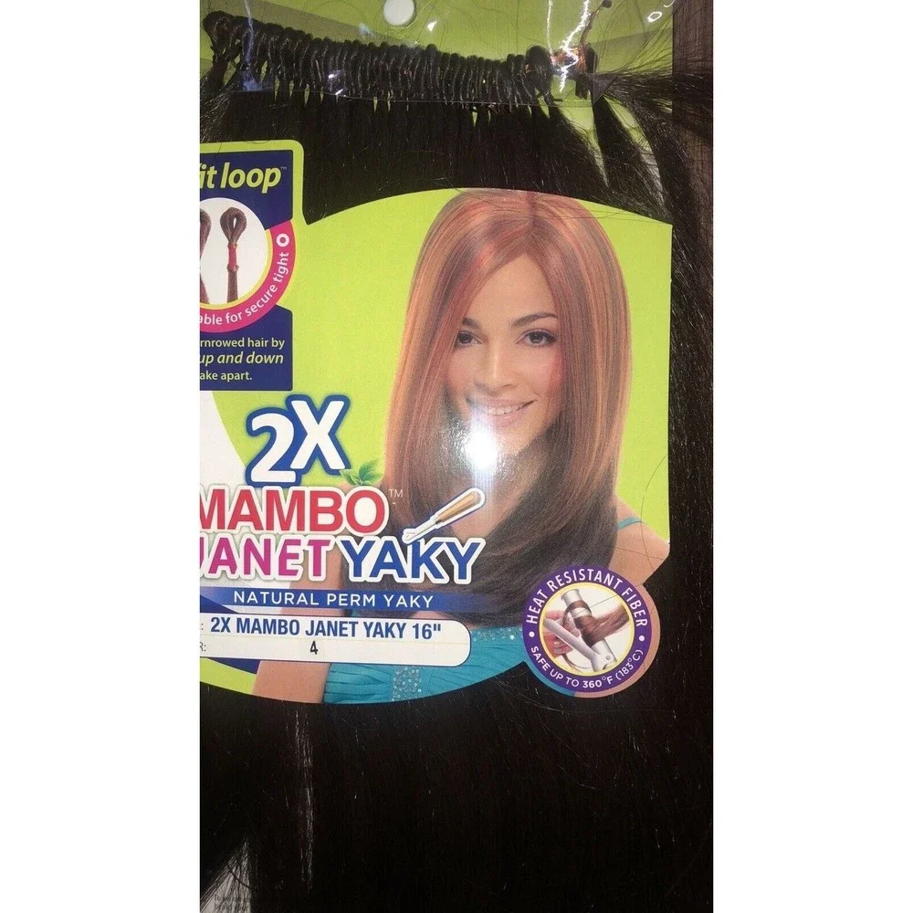 Janet Collection 2X Mambo Yaki 16” - Color 4 Chocolate Selfit Loop - 1 PACKS NEW - Picture 4 of 14